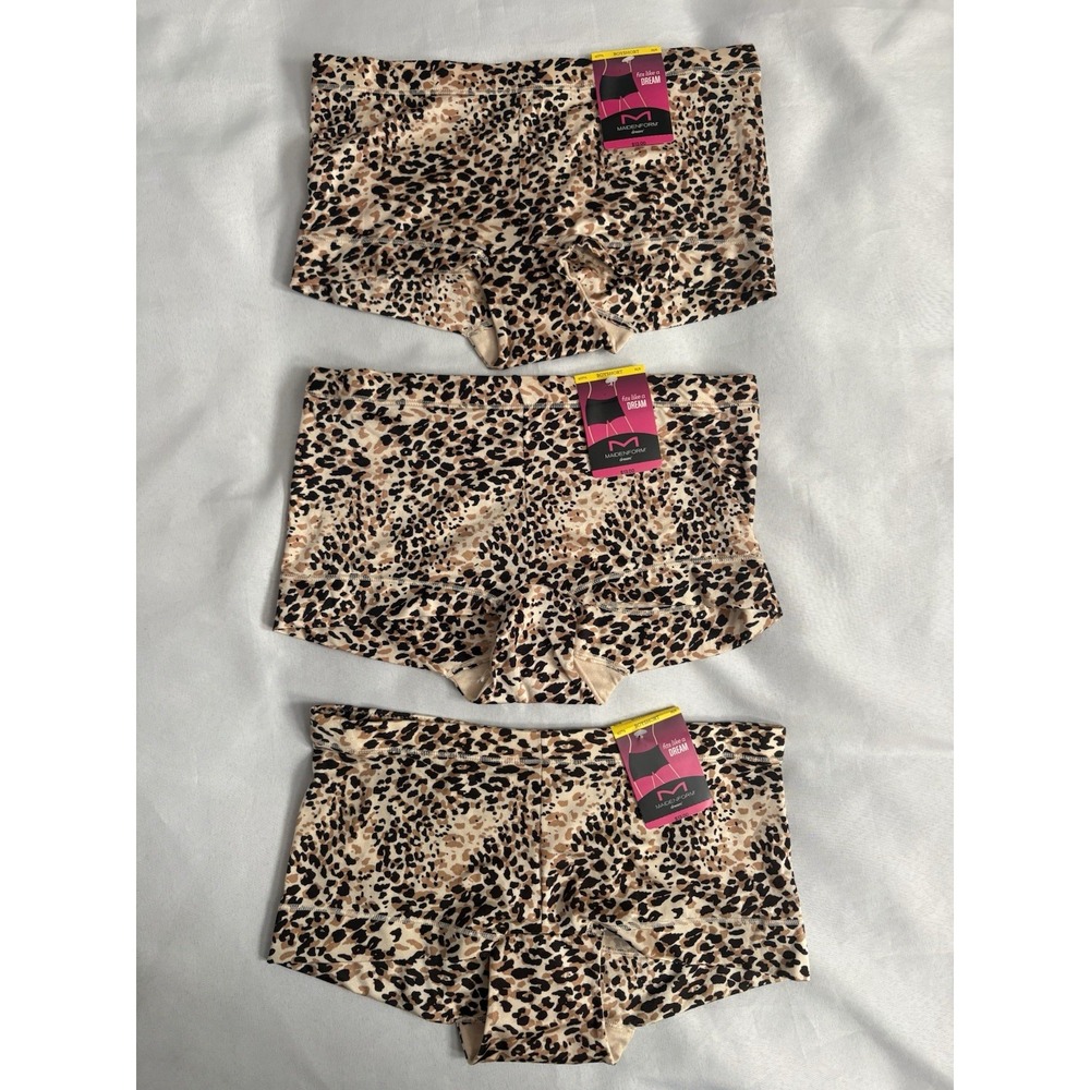 NEW Maidenform Dream Collection Boyshort 40774 Multicolored Womens Medium 3 Pair